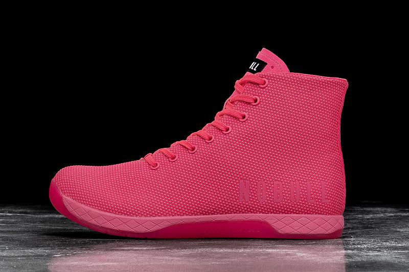 Pink Nobull High-Top Neon Pink Men\'s Trainers | CA G1465S